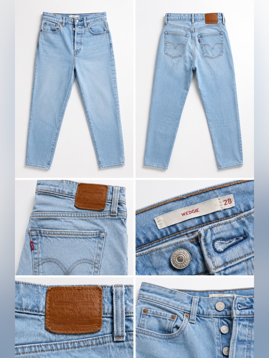 Levi's Denim - Levi’s Wedgie Straight Jeans Women’s Size 28 Light Wash High Rise Button Fly